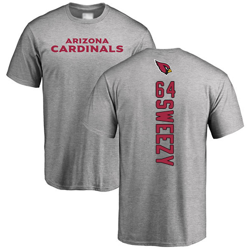 Arizona Cardinals Men Ash J.R. Sweezy Backer NFL Football #64 T Shirt